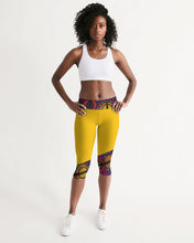 Load image into Gallery viewer, Yellow Gold Active Women&#39;s Mid-Rise Capri
