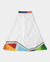 Load image into Gallery viewer, White Geo Women&#39;s A-Line Midi Skirt SM- 2XL
