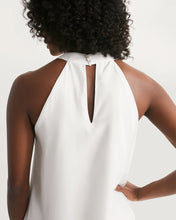 Load image into Gallery viewer, White Push Pray Women&#39;s Halter Dress
