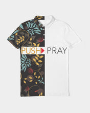 Load image into Gallery viewer, Men&#39;s Push Pray Floral Slim Fit Short Sleeve Polo

