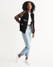 Load image into Gallery viewer, Black History Kingdom Women&#39;s Bomber Jacket
