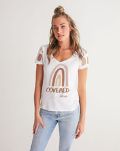 Load image into Gallery viewer, Covered By God Women&#39;s Tee Women&#39;s V-Neck Tee
