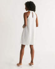 Load image into Gallery viewer, White Push Pray Women&#39;s Halter Dress
